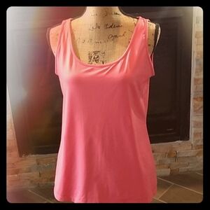 #210 Investments Sleeveless Silky Stretch Melon Blouse sz L